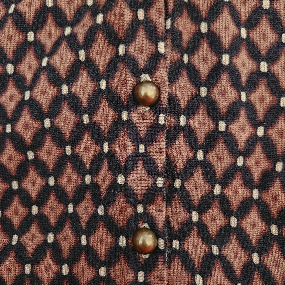 NWT Charter Club Cardigan Size Medium Petite Colors Brown Black & Tan - Picture 5 of 7